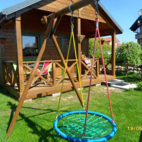 Domek drewniany 5-osobowy Premium z widokiem na ogród