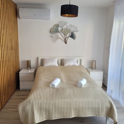 Apartament la parter cu vedere spre curte cu 1 camera pentru 2 pers. (se poate solicita pat suplimentar)