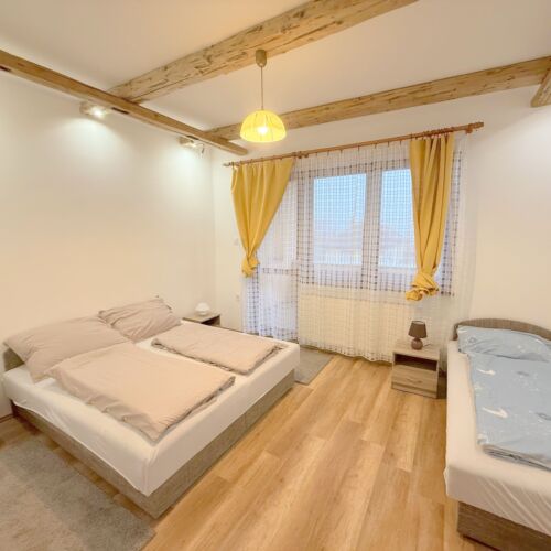 Camera tripla deluxe cu bucătărie comună