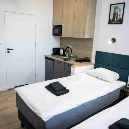 Pokój 2-osobowy z klimatyzacją z aneksem kuchennym (możliwa dostawka)