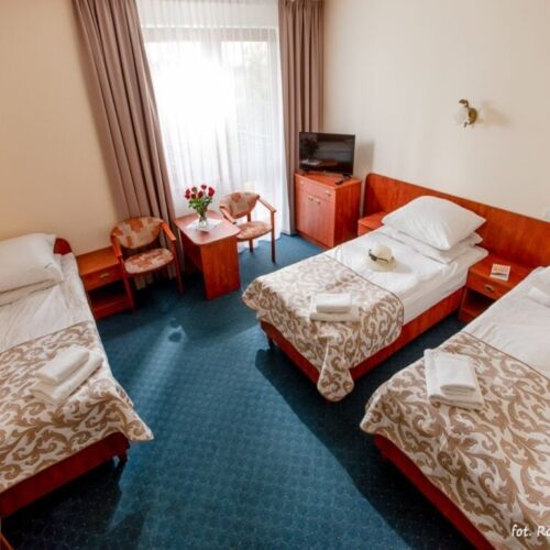 Pokój 3-osobowy na piętrze z widokiem na dziedziniec (możliwa dostawka)