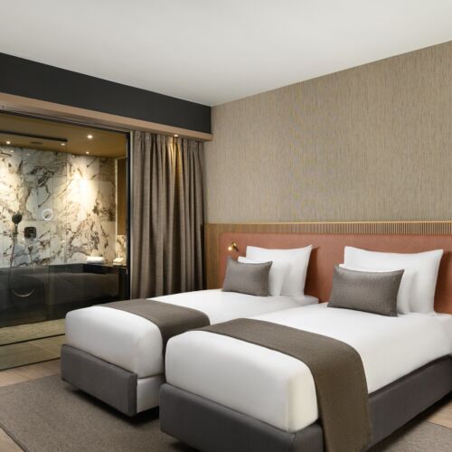 Pokój 2-osobowy z łazienką z widokiem na miasto