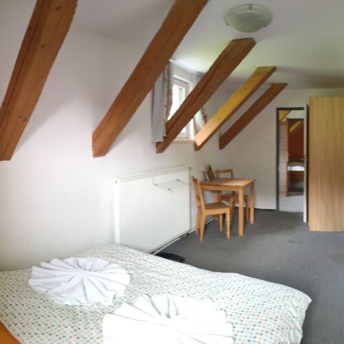 Rezydencja pokój 4-osobowy z prysznicem z widokiem na las z 2 pomieszczeniami sypialnianymi (możliwa dostawka)