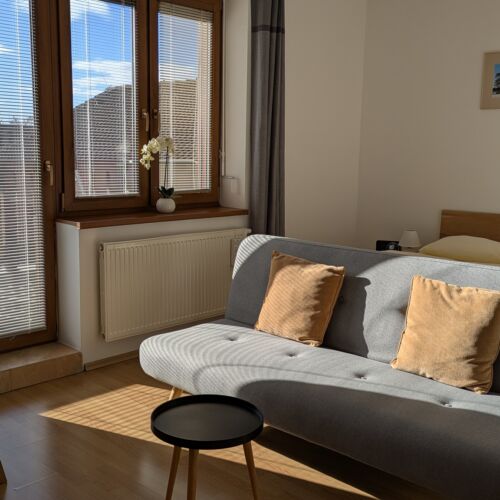 Apartament 3-osobowy na piętrze z widokiem na ogród z 1 pomieszczeniem sypialnianym