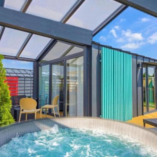 Domek całoroczny 5-osobowy Superior z widokiem na park