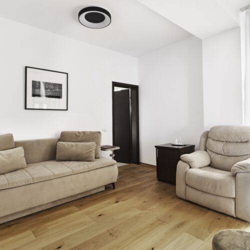 Apartman s manželskou postelí s 1 ložnicí s výhledem na les na poschodí