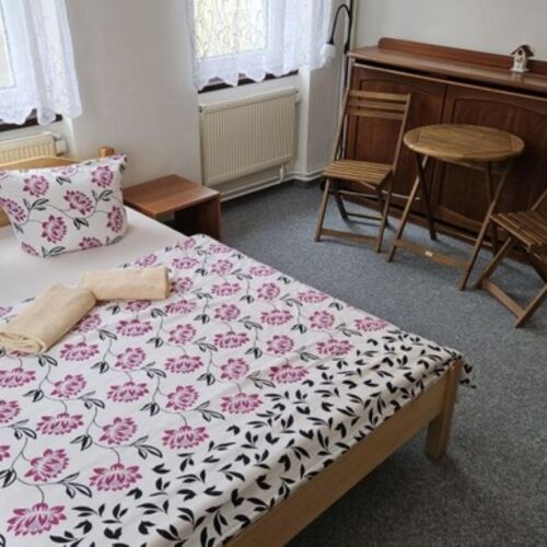 Pokoj s privátní koupelnou mimo pokoj  s manželskou postelí (s možností přistýlky)