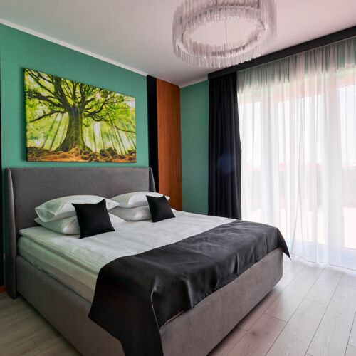 2-Zimmer-Apartment für 4 Personen Obergeschoss mit Aussicht auf die Stadt