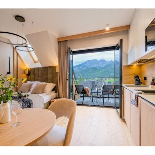1-Zimmer-Apartment für 2 Personen mit Aussicht auf die Berge