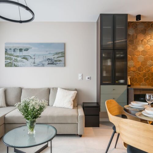 Apartament 4-osobowy z tarasem z 2 pomieszczeniami sypialnianymi