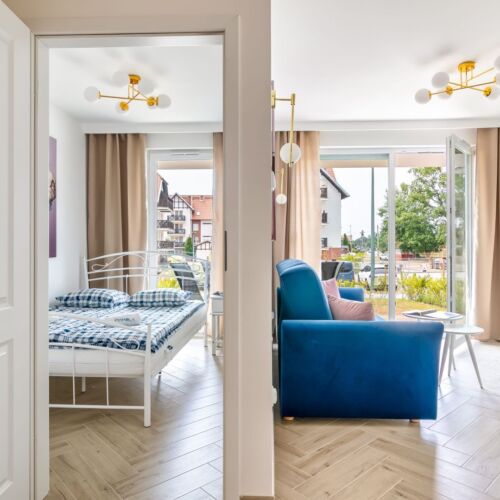2-Zimmer-Apartment für 4 Personen mit Badezimmer und Terasse