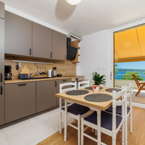 1-Zimmer-Apartment für 2 Personen mit Terasse und Aussicht auf das Meer (Zusatzbett möglich)
