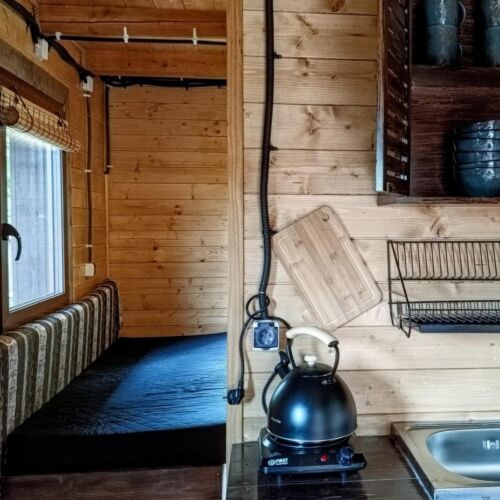 Domek drewniany 6-osobowy z antresolą z łazienką