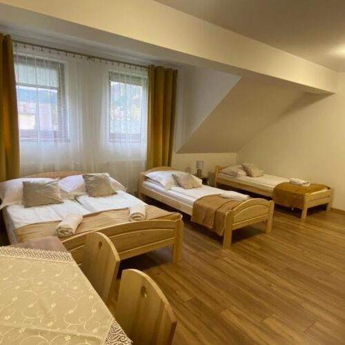 Camera cvadrupla cu vedere spre munte