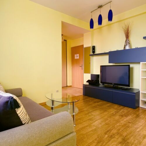 Apartament 2-osobowy z balkonem z widokiem na rzekę z 1 pomieszczeniem sypialnianym (możliwa dostawka)