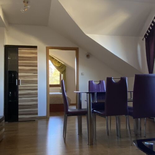 Apartament 2-osobowy na poddaszu z widokiem na góry z 1 pomieszczeniem sypialnianym (możliwa dostawka)