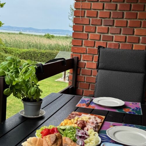 Apartman s terasou pro 3 os. s 1 ložnicí s výhledem na jezero