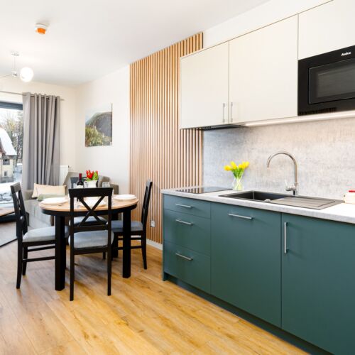 2-Room Balcony Apartment for 4 Persons with Kitchenette