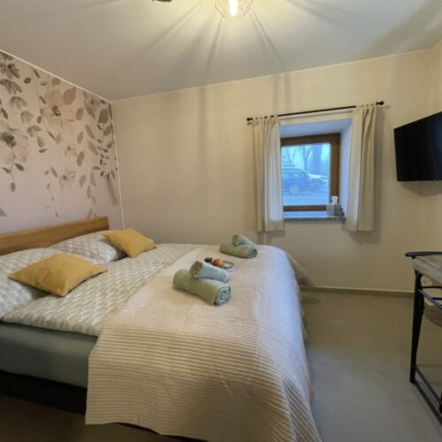 Apartament la parter cu vedere spre munte cu 1 camera pentru 2 pers.