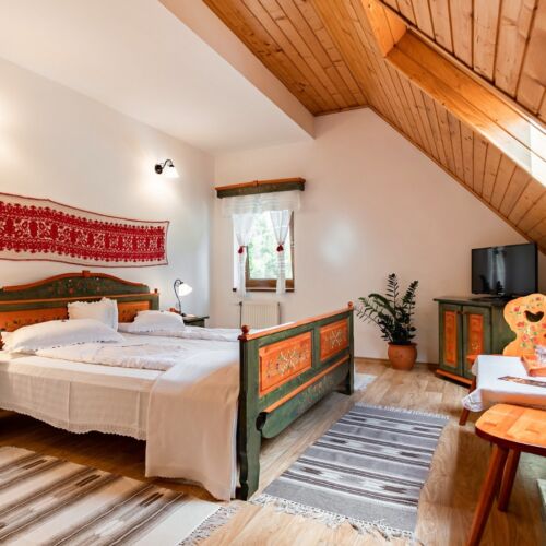 Pokoj s manželskou postelí s panoramou 