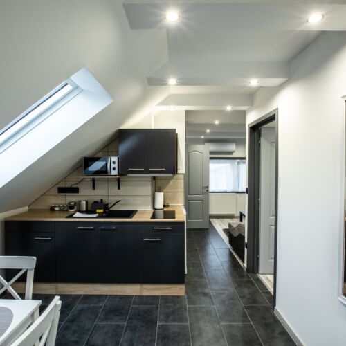 2-Zimmer-Apartment für 4 Personen im Dachgeschoss mit Panorama auf den See