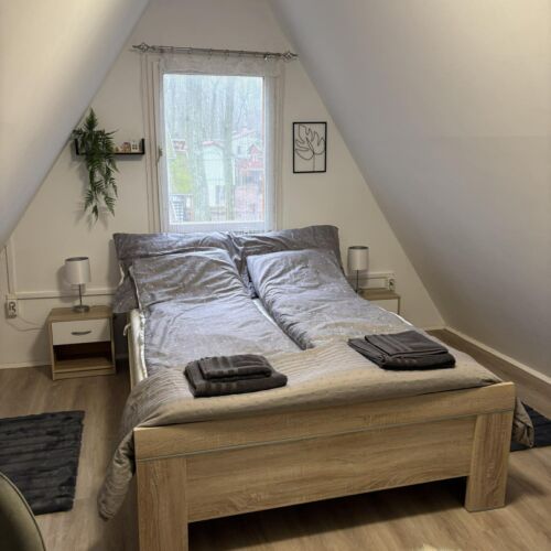 Domek drewniany 4-osobowy cały dom z tarasem (możliwa dostawka)