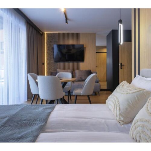 Apartament 4-osobowy na parterze z 1 pomieszczeniem sypialnianym