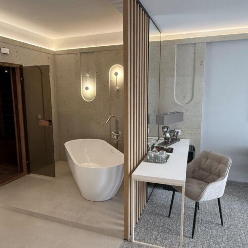 Deluxe Zweibettzimmer mit Terasse