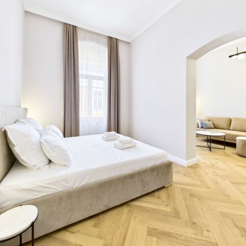 Premium Suita s manželskou postelí s 1 ložnicí s výhledem na město