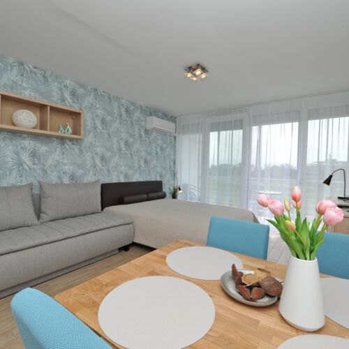 Garden View Upstairs 1-Room Apartment for 4 Persons