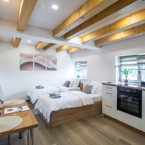 Upstairs 1-Room Apartment for 2 Persons with Own Kitchen