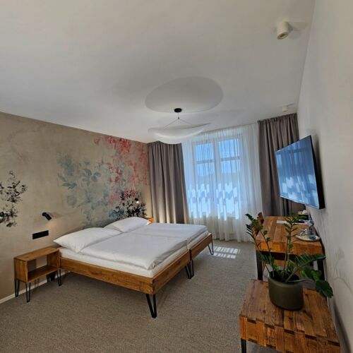 Mountain View Upstairs Double Room (extra bed available)
