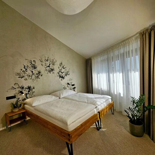 Mountain View Upstairs Double Room (extra bed available)