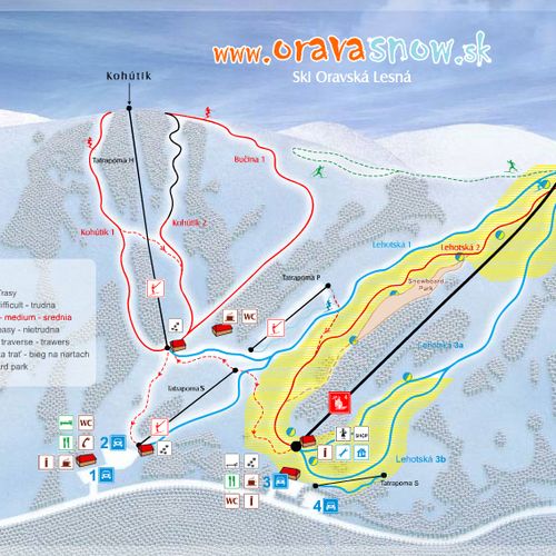 Lyžiarske stredisko Orava Snow - Ski Oravská Lesná