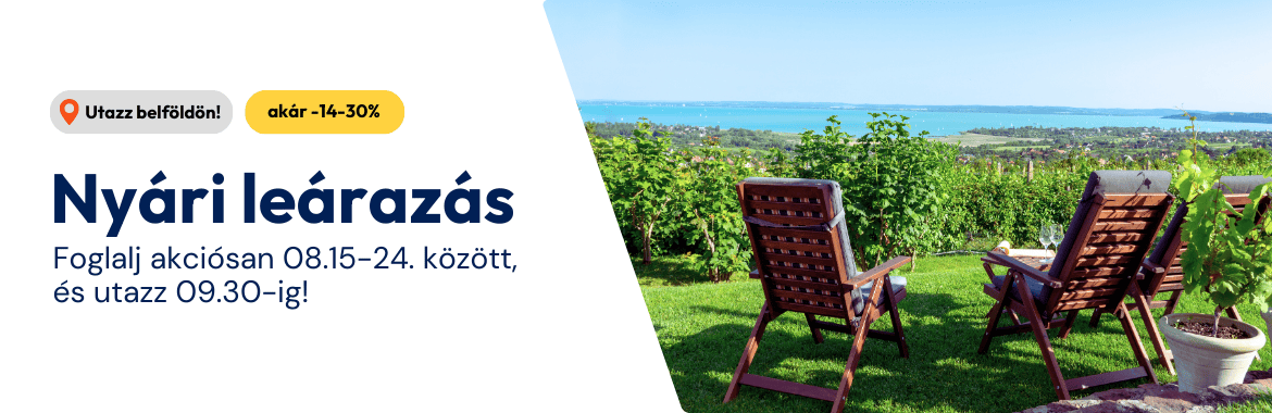 Nyári leárazás 08.15-24. között - utazz 09.30-ig!